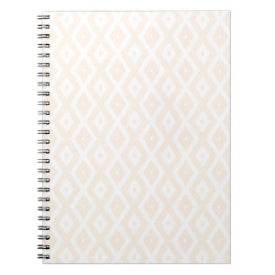 Cuaderno Patrón de diamantes beige y blanco