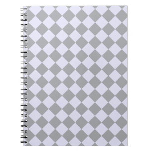 Cuaderno Patrón de diamantes en gris y lavanda