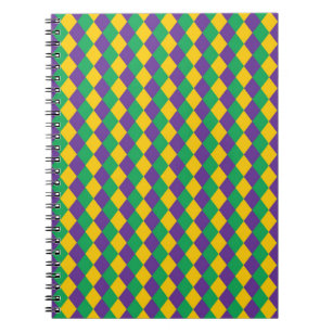 Cuaderno Patrón de Diamantes sin Margen. Violet, Yello
