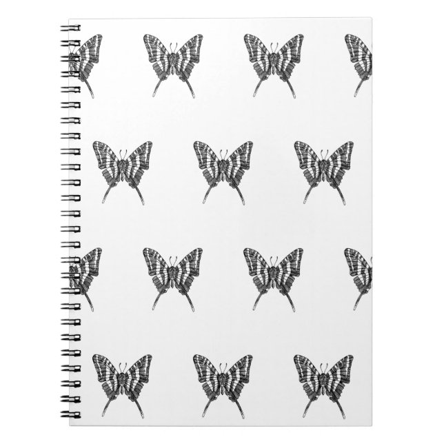 Cuaderno Patrón de dibujo de la tinta de la mariposa de ceb (Frente)