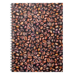 Cuaderno Patrón de dibujo de lápiz de judías de café Marrón