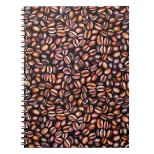 Cuaderno Patrón de dibujo de lápiz de judías de café Marrón