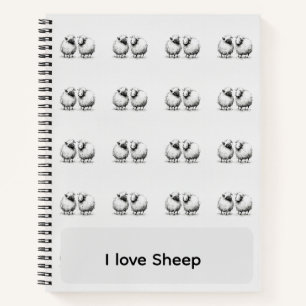 Cuaderno Patrón de dibujo de oveja negra