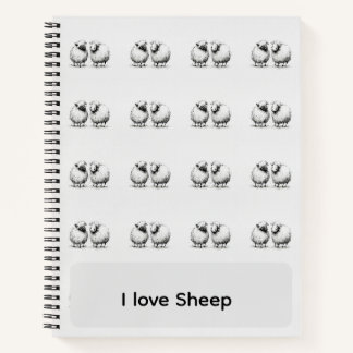 Cuaderno Patrón de dibujo de oveja negra