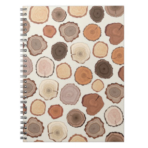Cuaderno Patrón de dibujos animados de los bosques de los á