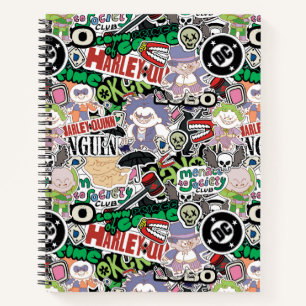 Cuaderno Patrón de dibujos animados de supervillanos de DC