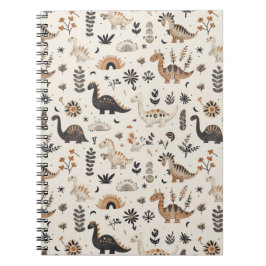 Cuaderno Patrón de dinosaurio de jungla boho
