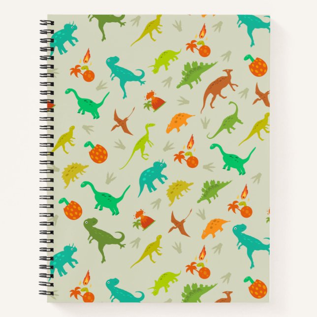 Cuaderno Patrón de dinosaurios (Anverso)