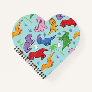 Cuaderno Patrón de dinosaurios curados