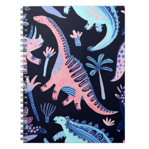 Cuaderno Patrón de dinosaurios personalizados.