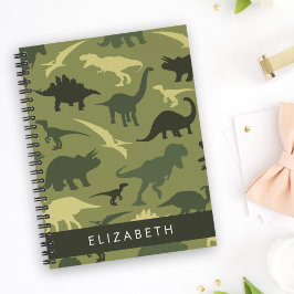 Cuaderno Patrón de dinosaurios, silueta de dinosaurios, tu 