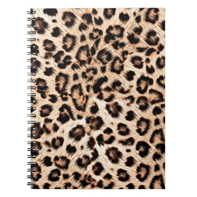Cuaderno Patrón de diseño de leopardo: Elegancia salvaje. (Frente)
