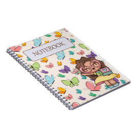 Cuaderno patrón de diseño de mariposa