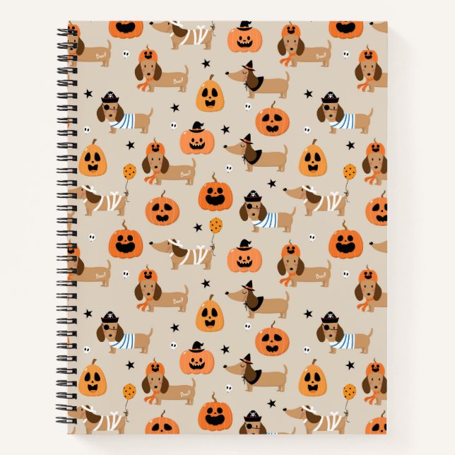 Cuaderno Patrón de disfraces de Halloween (Anverso)
