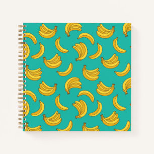 Cuaderno Patrón de diversión de la fruta de la banana