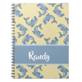 Cuaderno Patrón de dolpins azules