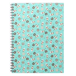 Cuaderno Patrón de donut rociado de café de Frappuccino