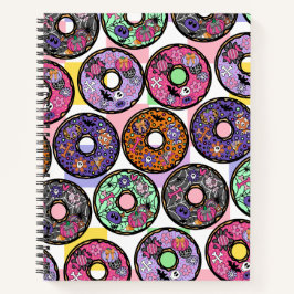 Cuaderno Patrón de donuts de Halloween con adormecimientos 