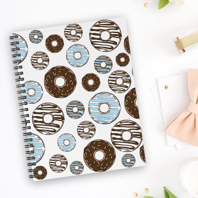 Cuaderno Patrón De Donuts, Donuts Azules, Donuts Marrones (Subido por el creador)