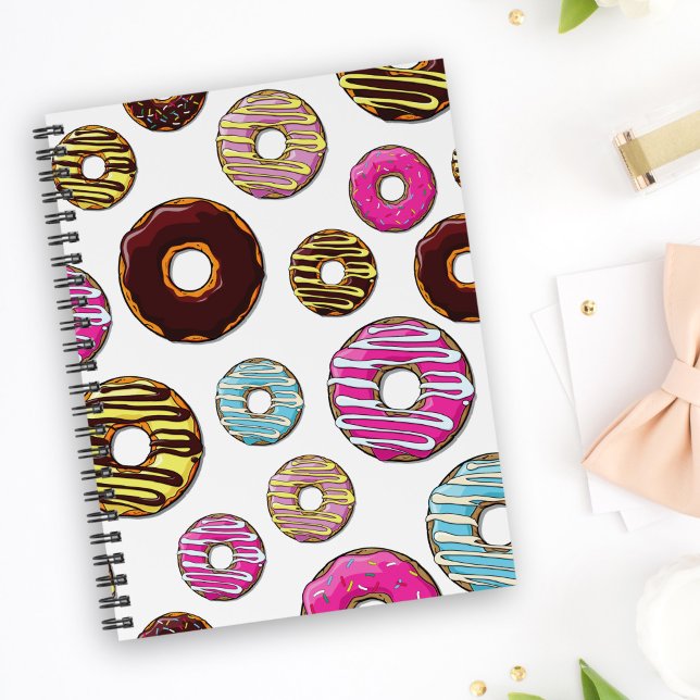 Cuaderno Patrón De Donuts, Donuts Coloridos, Espolvorines (Subido por el creador)