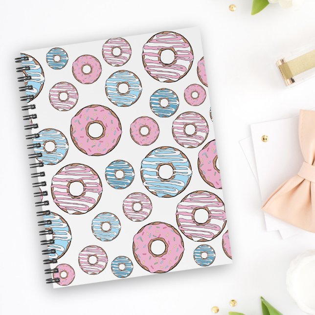 Cuaderno Patrón De Donuts, Donuts Rosados, Donuts Azules (Subido por el creador)