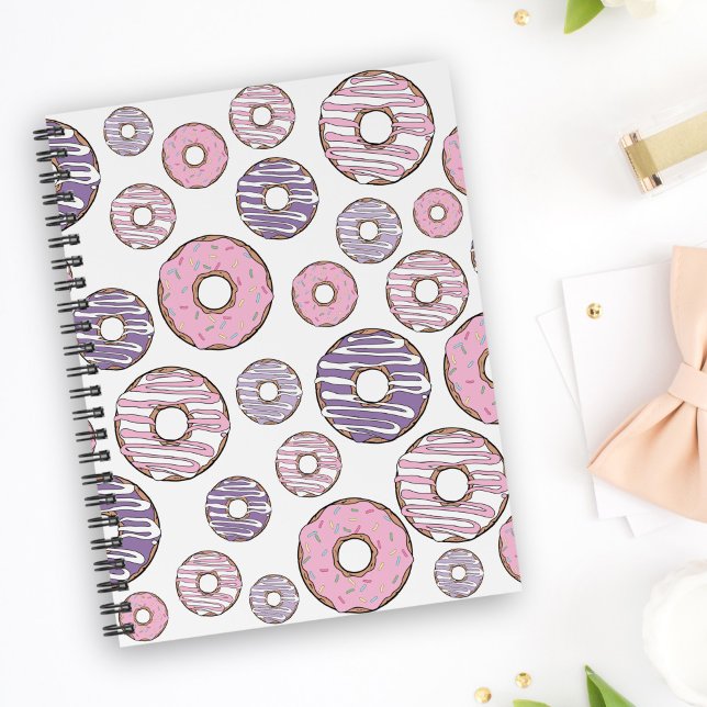 Cuaderno Patrón De Donuts, Donuts Rosados, Donuts Morados (Subido por el creador)