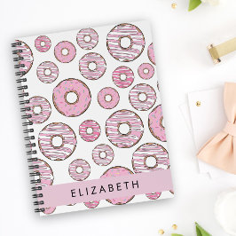 Cuaderno Patrón De Donuts, Donuts Rosados, Gritos, Su Nombr