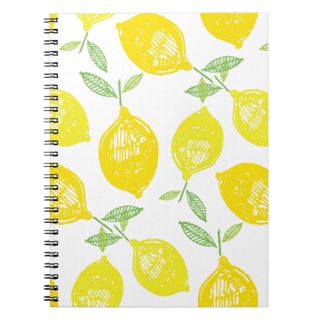 Cuaderno Patrón de Doodle de Fruta Tropical (Frente)