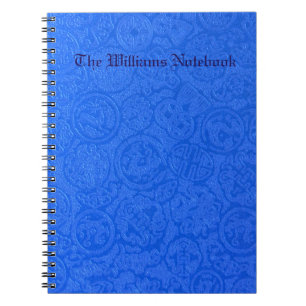 Cuaderno Patrón de Doodle de resumen azul
