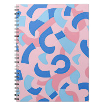 Patrón de Doodle rosa y azul
