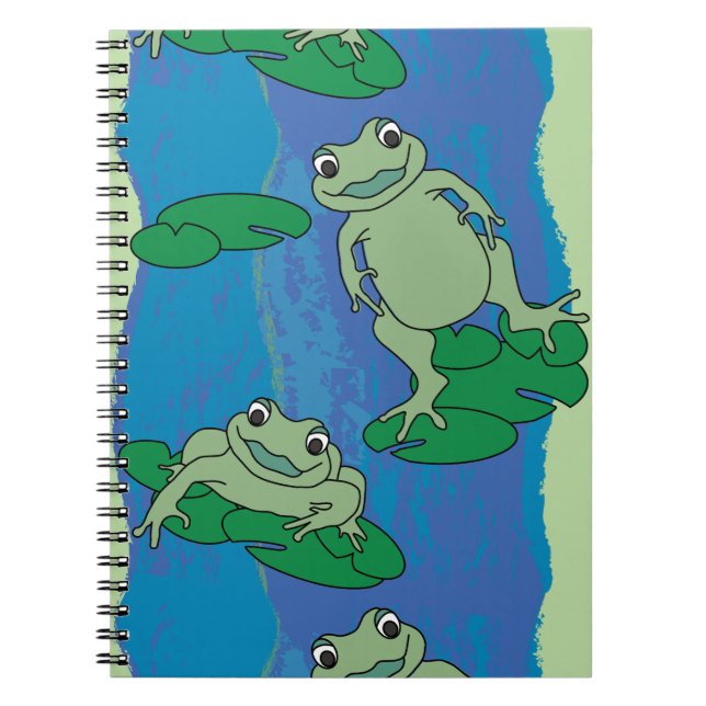 Cuaderno Patrón de dos ranas (Frente)