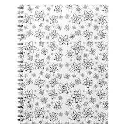 Cuaderno Patrón de edad atómica retro de átomos