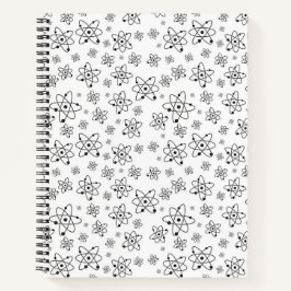 Cuaderno Patrón de edad atómica retro de átomos