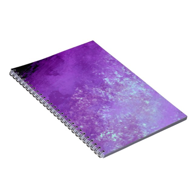 Cuaderno Patrón de efecto de nube de tormenta elegante púrp (Lado Derecho)