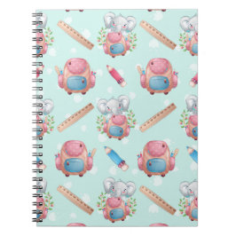 Cuaderno Patrón de elefante de vuelta al cole