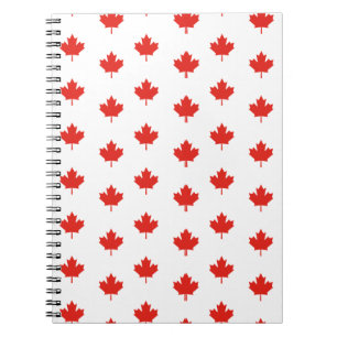 Cuaderno Patrón de emblema de bandera de Canadá de hoja de
