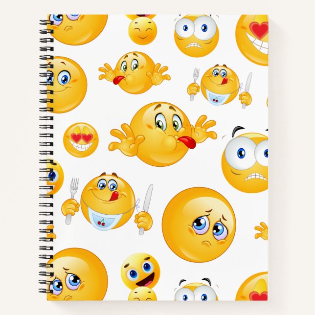 Cuaderno Patrón de emoji (Anverso)