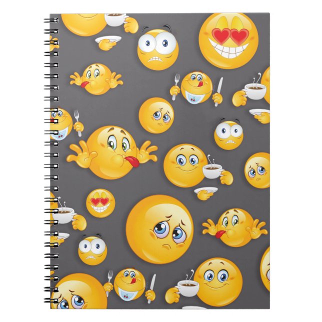 Cuaderno Patrón de emoji 2 (Frente)