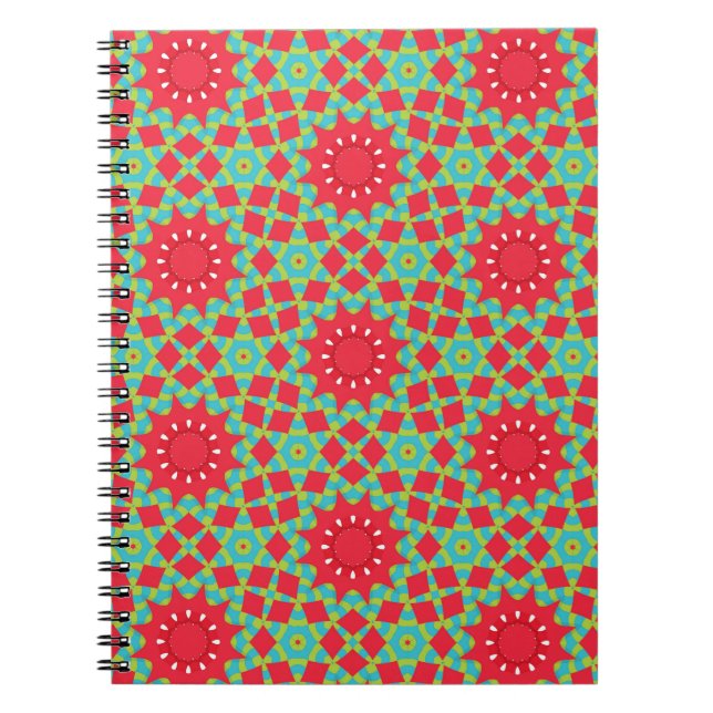 Cuaderno Patrón de encanto de vacaciones de Navidad  (Frente)