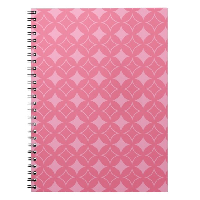 Cuaderno Patrón de envío rosa (Frente)