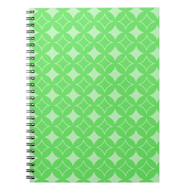 Cuaderno Patrón de envío verde limón (Frente)