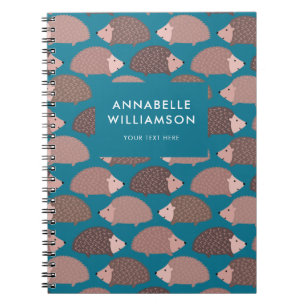 Cuaderno Patrón de erizo personalizado
