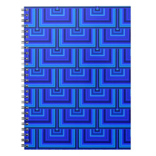 Cuaderno Patrón de escalas cuadradas de franjas azules