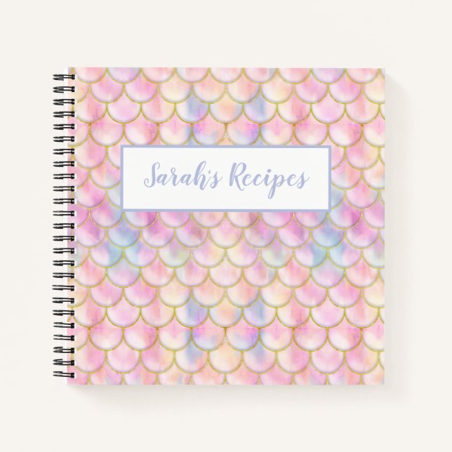 Cuaderno Patrón de escalas de sirenas irlandesas Pastel (Anverso)