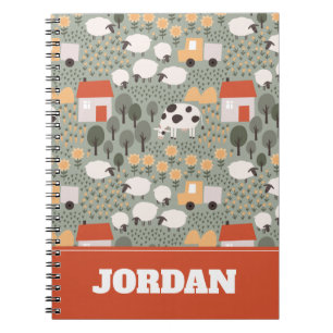 Cuaderno Patrón de escena de la granja