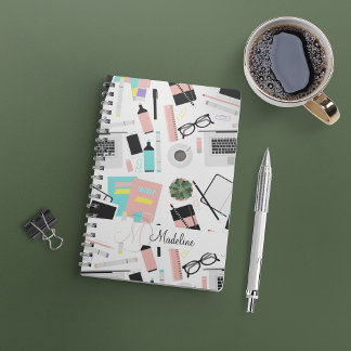 Cuaderno Patrón de escritorio personalizado moderno y lindo