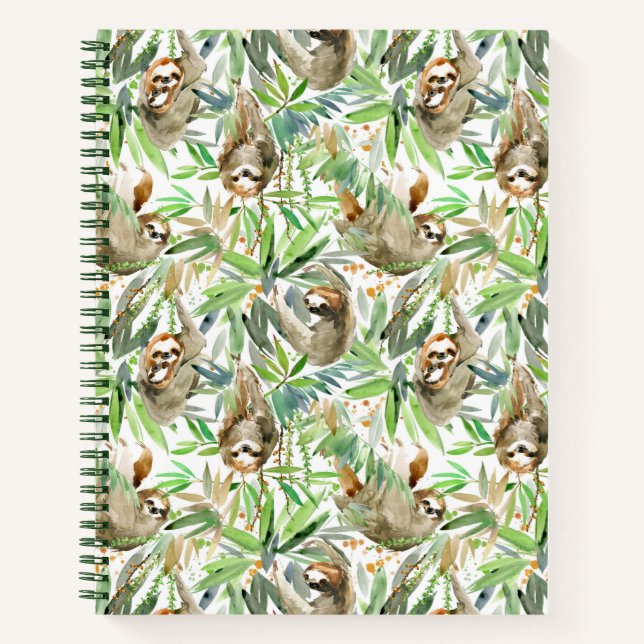 Cuaderno Patrón de eslora de acuarela tropical (Anverso)