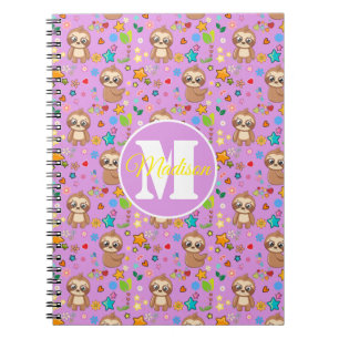 Cuaderno Patrón de eslora floral cúpula rosa personalizado