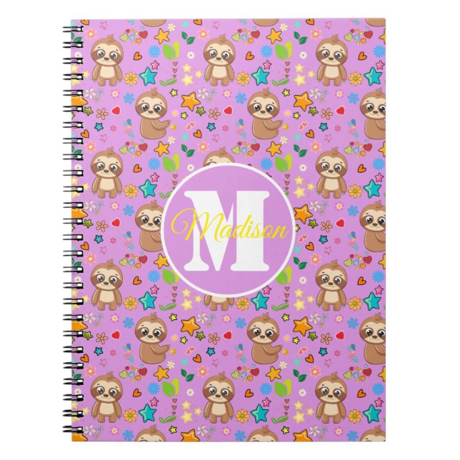 Cuaderno Patrón de eslora floral cúpula rosa personalizado (Frente)
