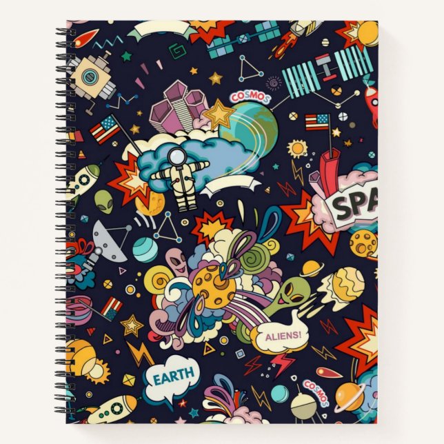 Cuaderno Patrón de espacio (Anverso)